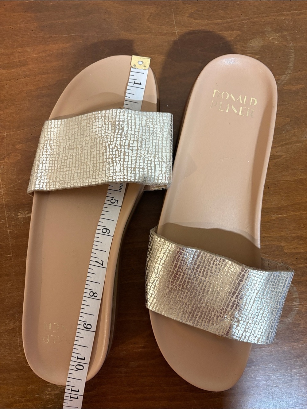 Donald J. Pliner Metallic silver platform Sandals